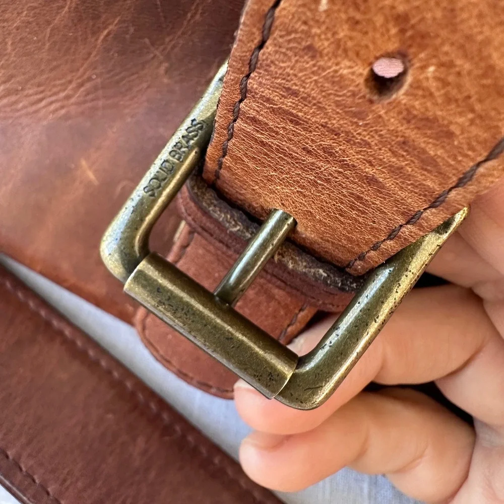 ONA The Bowery Leather Camera Bag Messenger Crossbody Antique Cognac‎ Brown